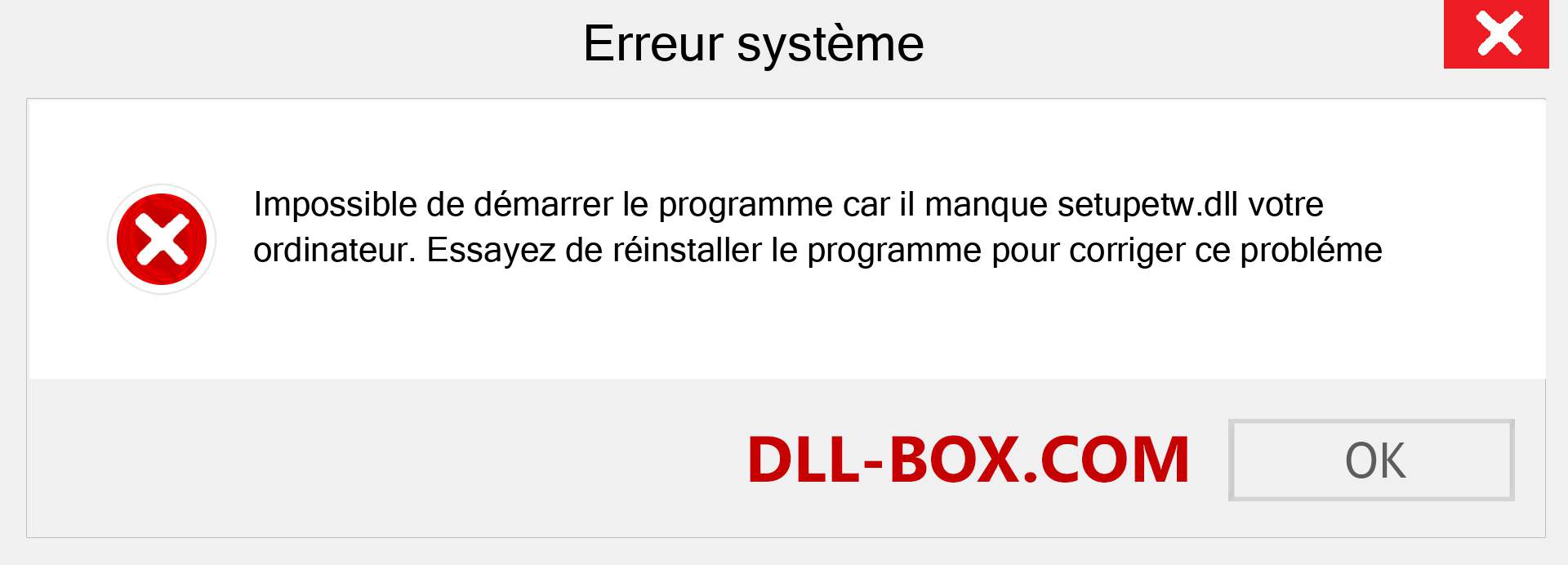 Le fichier setupetw.dll est manquant ?. Télécharger pour Windows 7, 8, 10 - Correction de l'erreur manquante setupetw dll sur Windows, photos, images