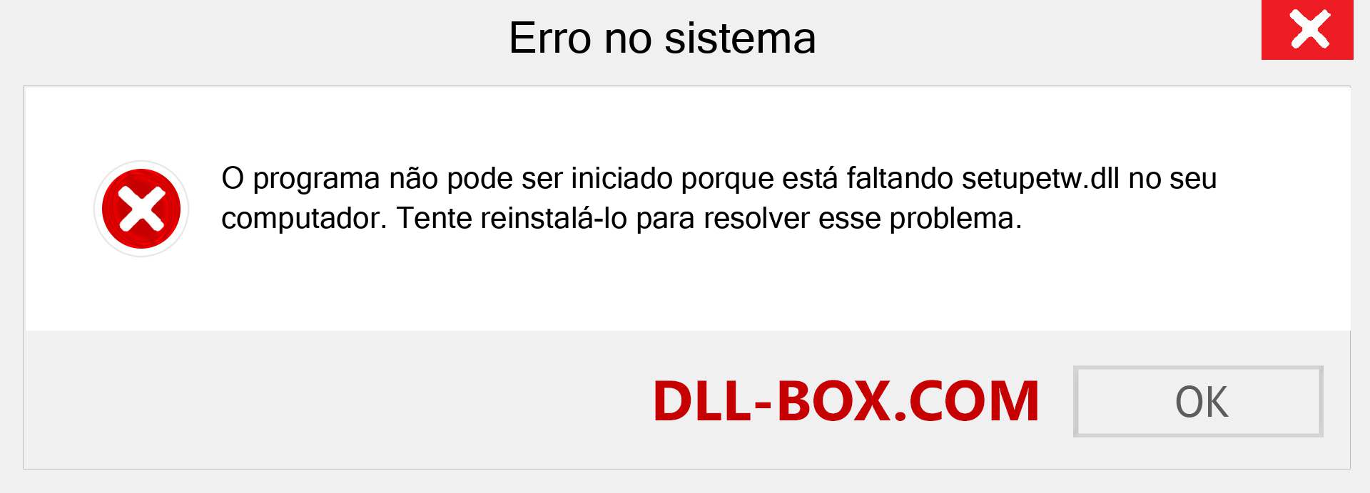 Arquivo setupetw.dll ausente ?. Download para Windows 7, 8, 10 - Correção de erro ausente setupetw dll no Windows, fotos, imagens